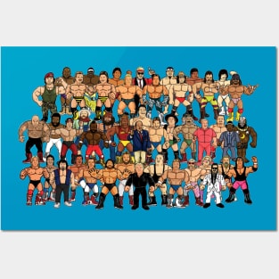 85-86 wrestling roster Posters and Art